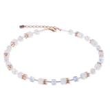 GeoCUBE® Iconic Nature Halskette roségold-weiß