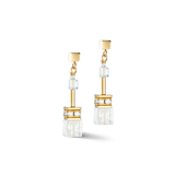 GeoCUBE® Iconic Nature Ohrringe gold-weiß