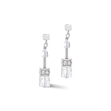 GeoCUBE® Iconic Nature Ohrringe silber-weiß