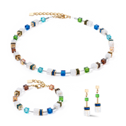GeoCUBE® Iconic Nature Armband Multicolor Gold von COEUR DE LION – im Set mit passenden Schmuckstücken