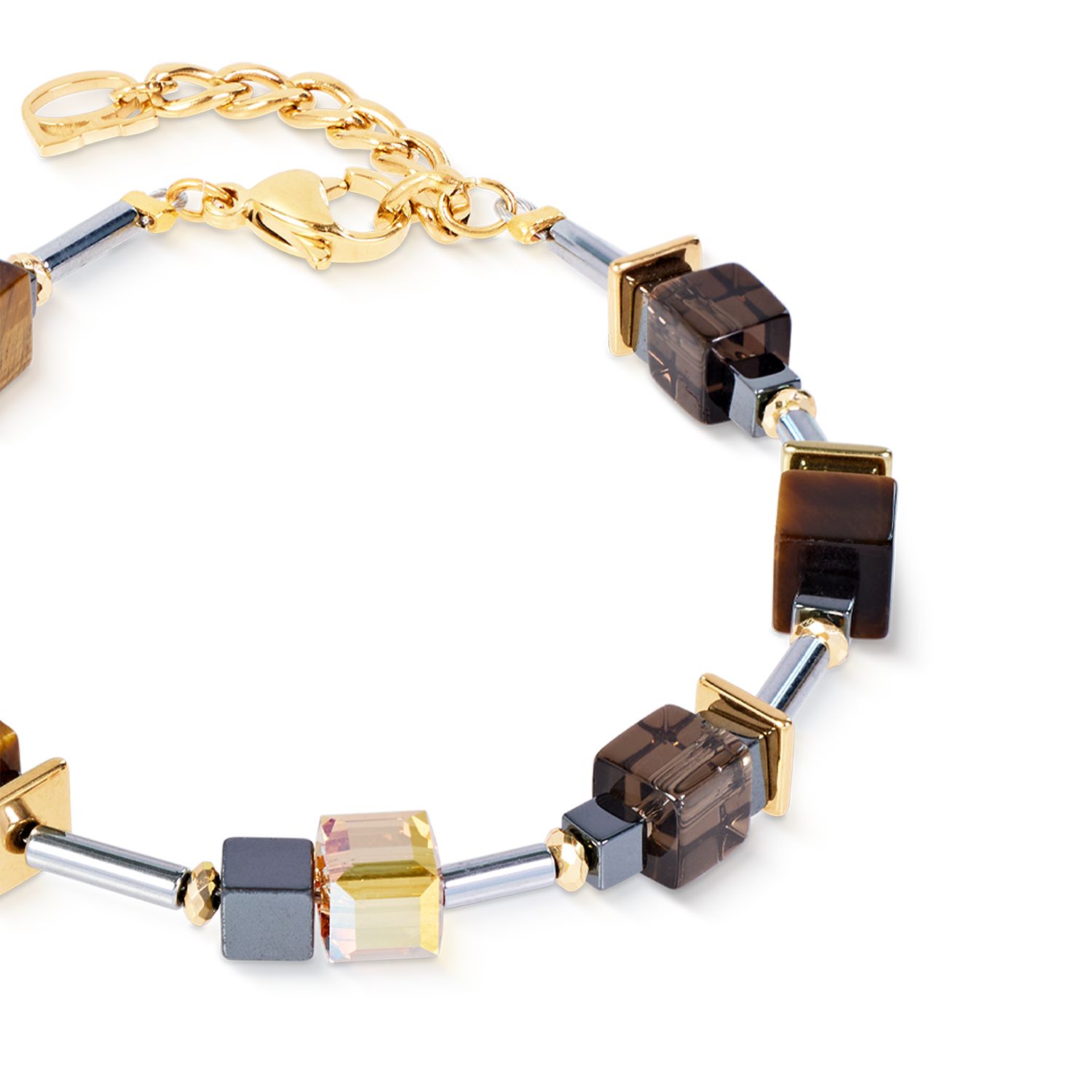 Cube Duet Armband Earth gold