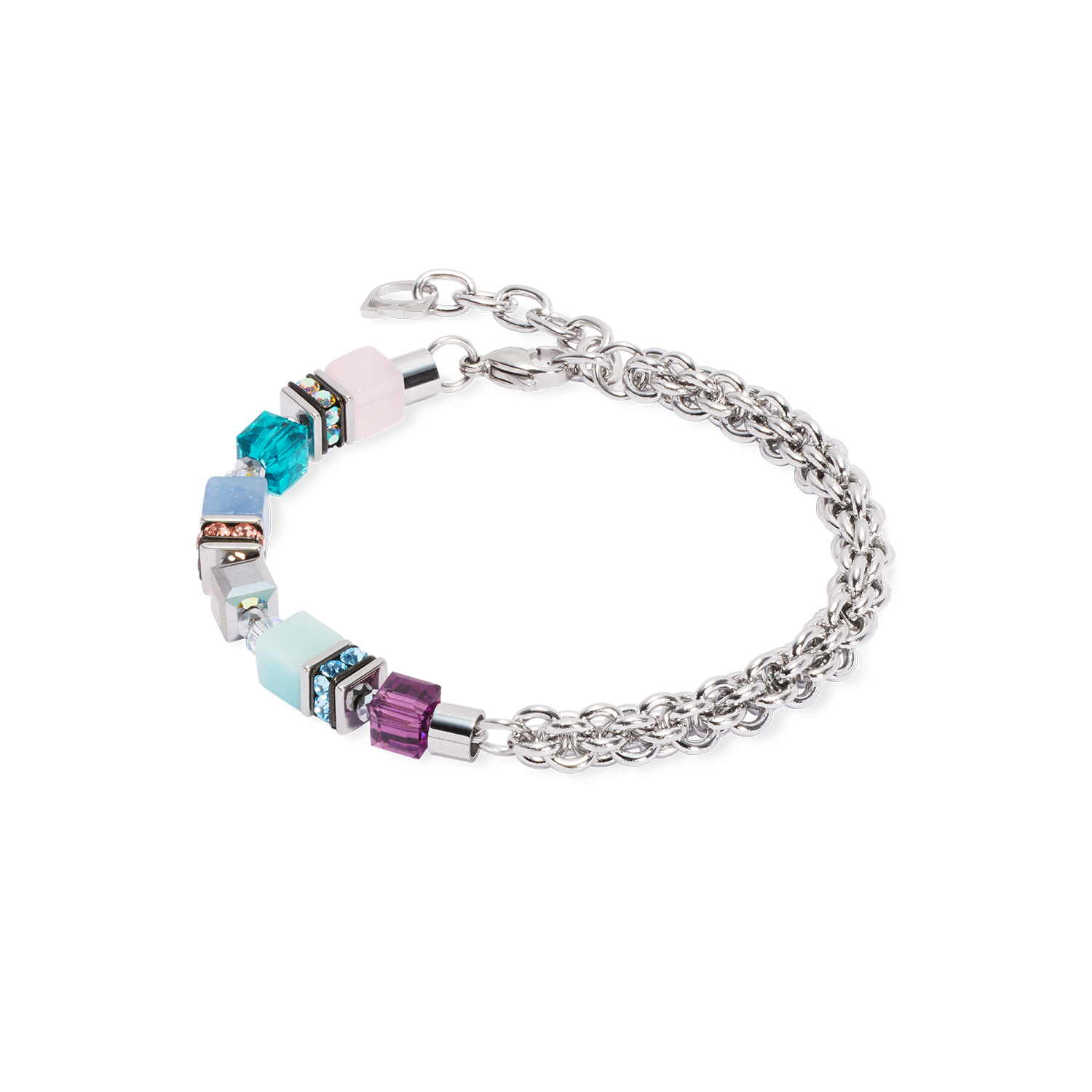 GeoCUBE® Fusion Summer Armband silber-couture von COEUR DE LION