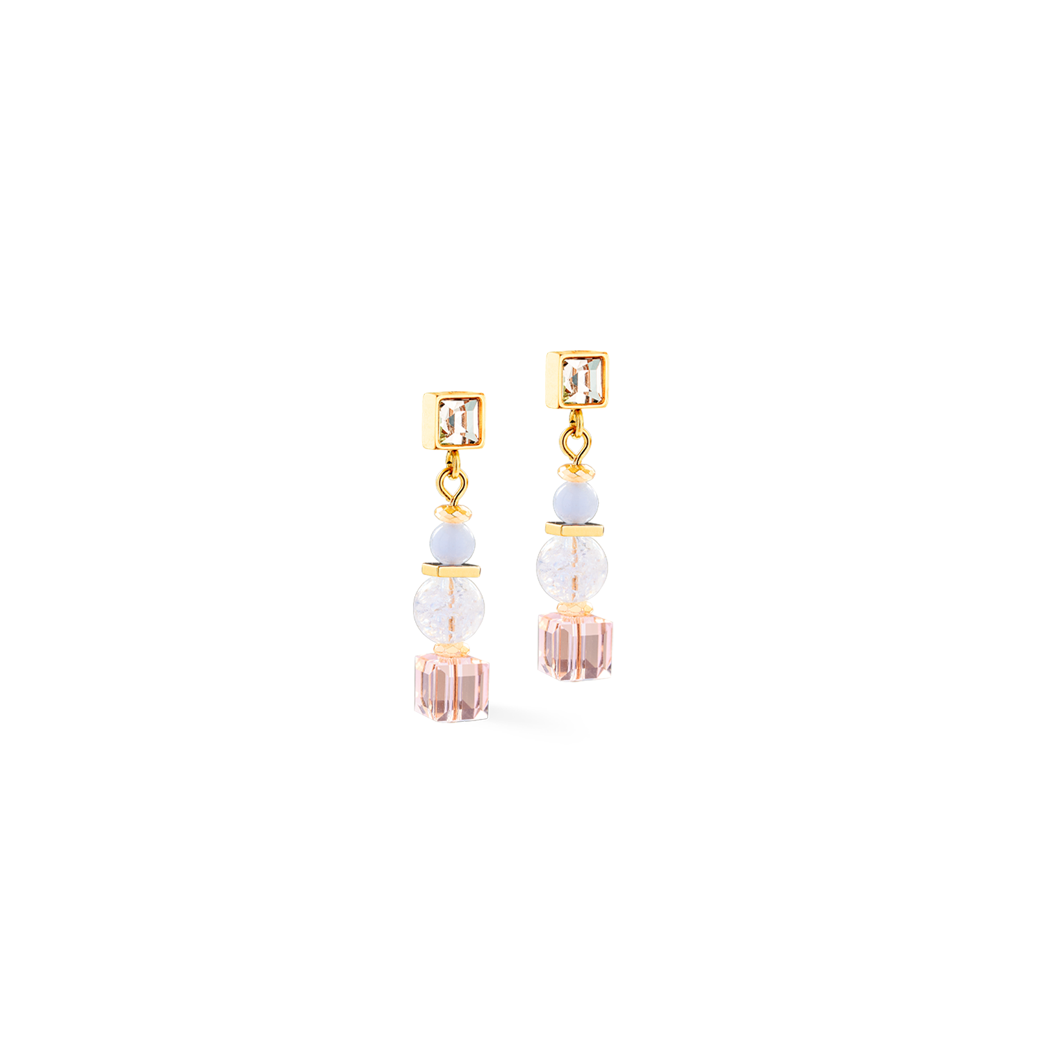 Ohrringe Cube Nexus gold-pastell von COEUR DE LION