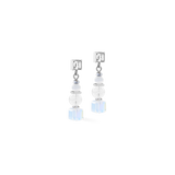 Ohrringe Cube Nexus silber-weiß