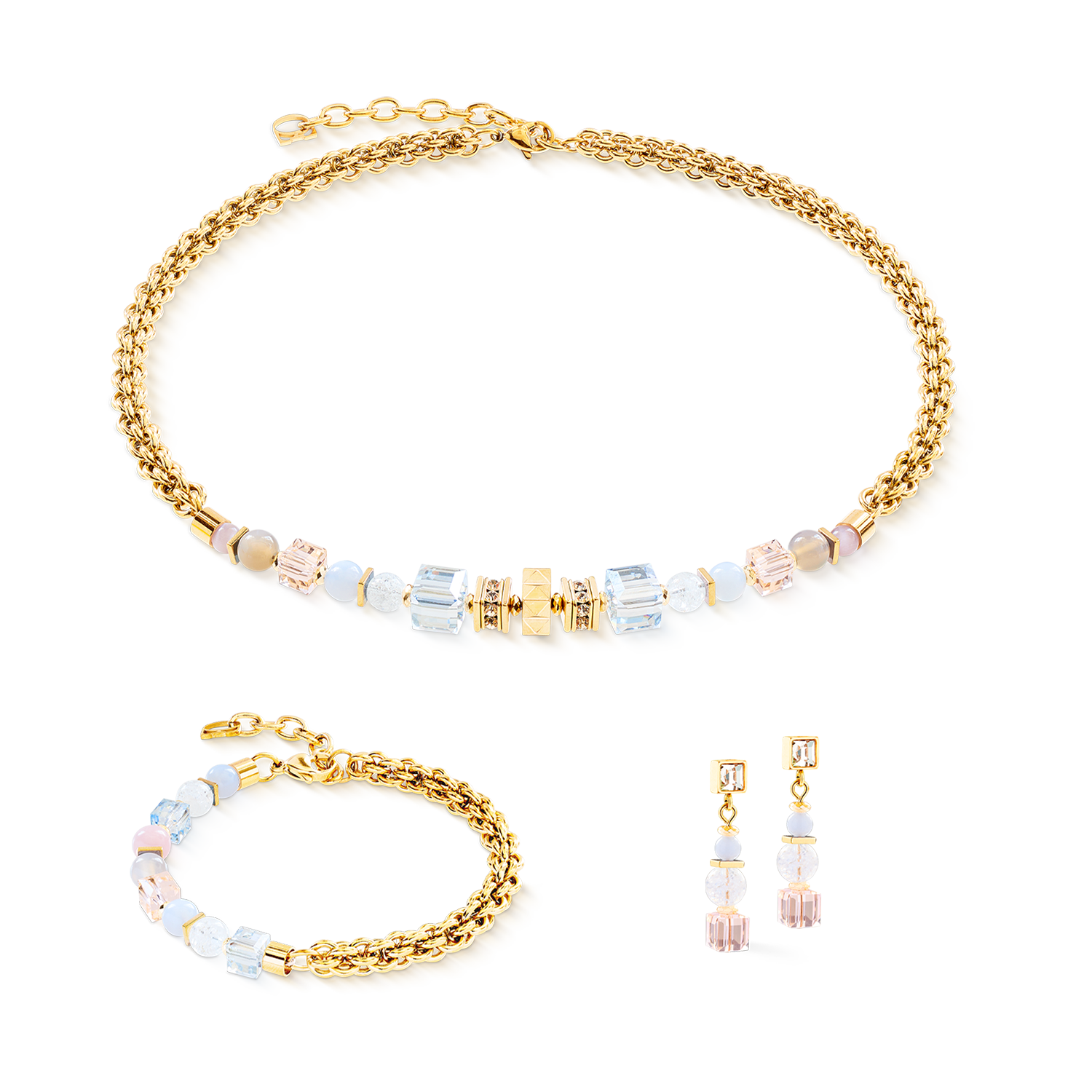 Armband Cube Nexus gold-pastell