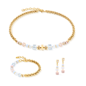 Armband Cube Nexus gold-pastell von COEUR DE LION – im Set mit passenden Schmuckstücken