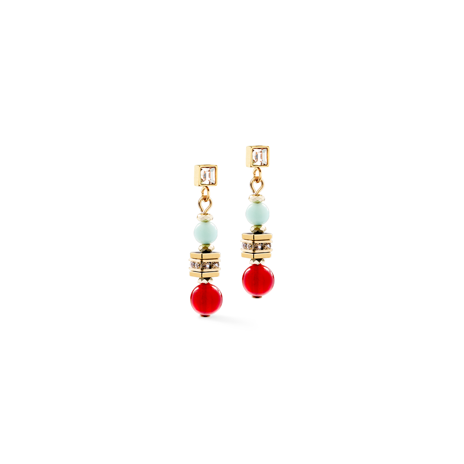 Ohrringe Shape Mix Nexus gold-multicolor von COEUR DE LION