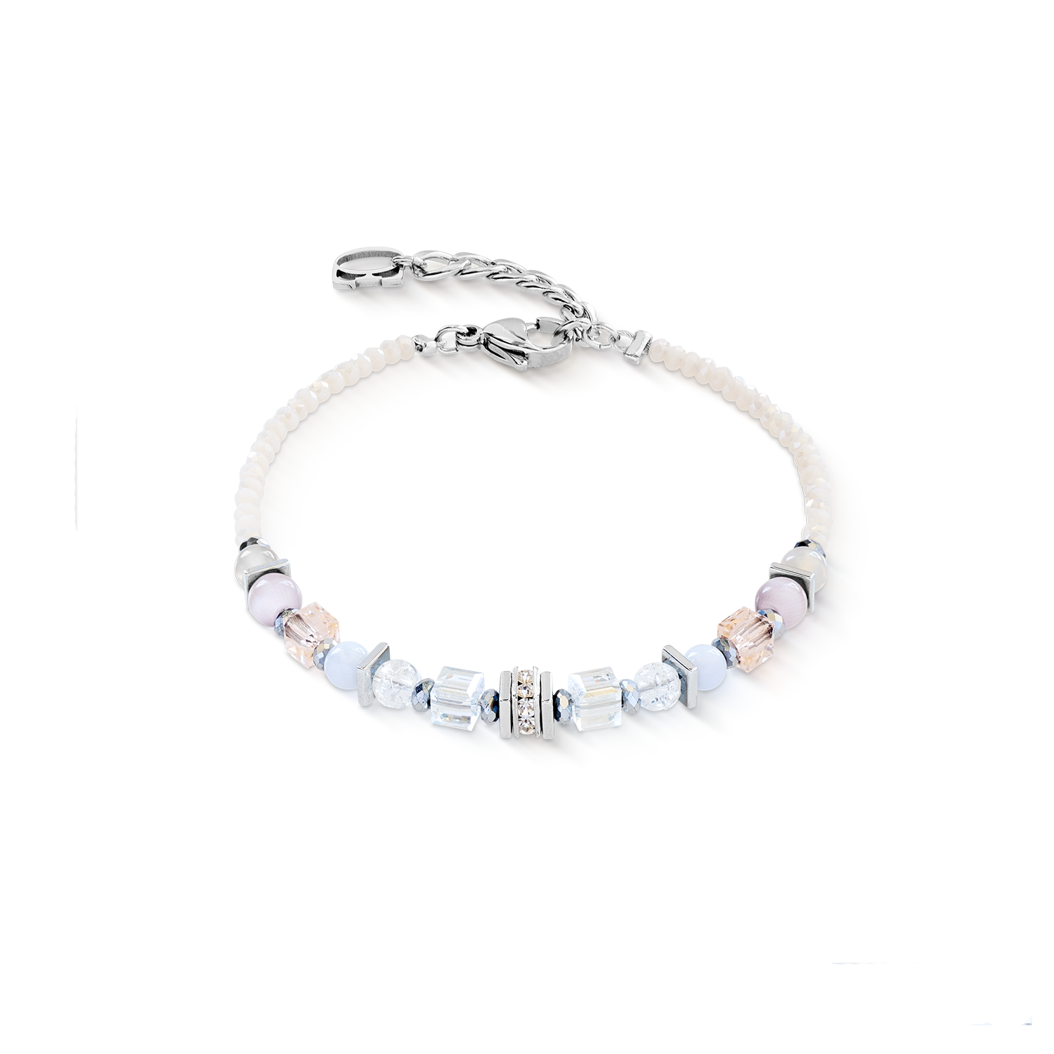 Armband Shape Mix Nexus silber-pastell von COEUR DE LION