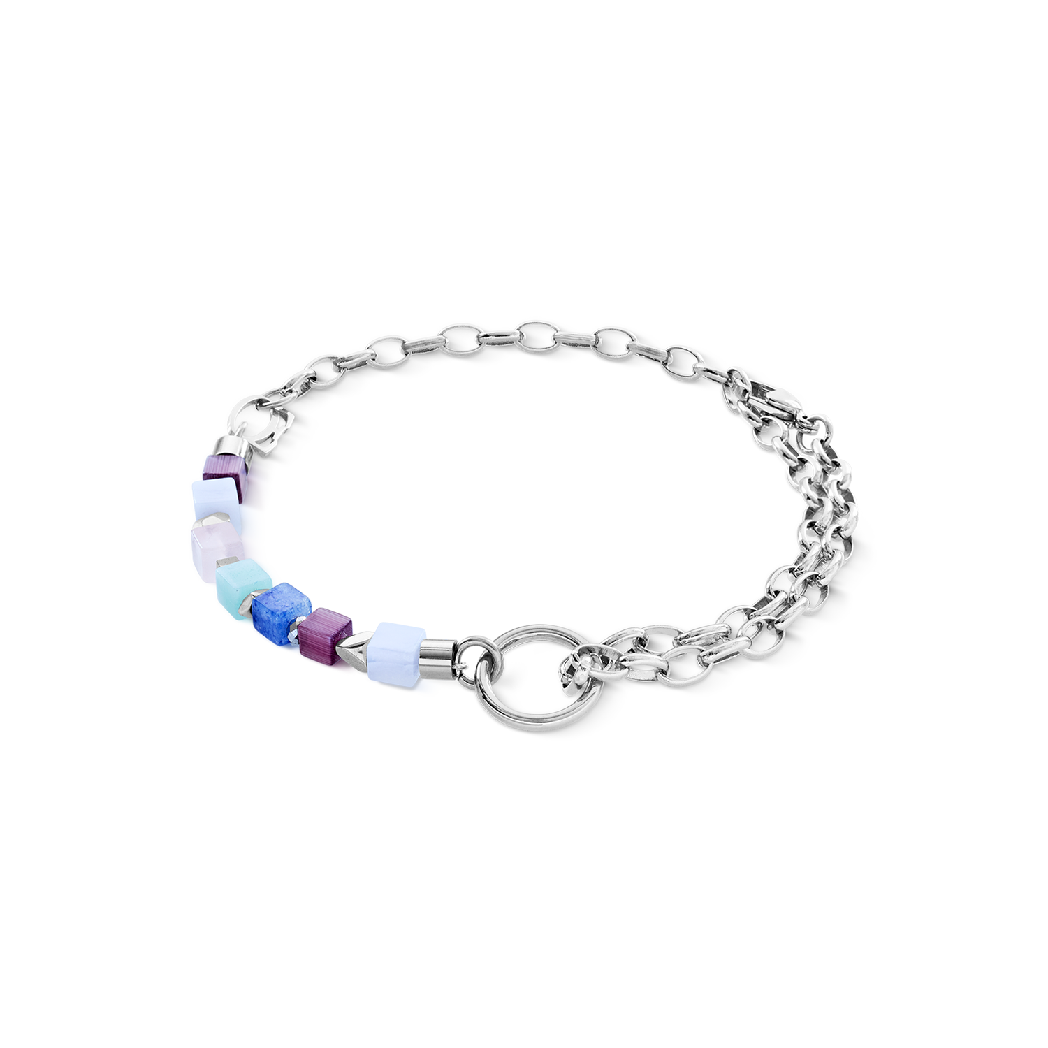 Armband Cube Mosaic Lumina silber von COEUR DE LION