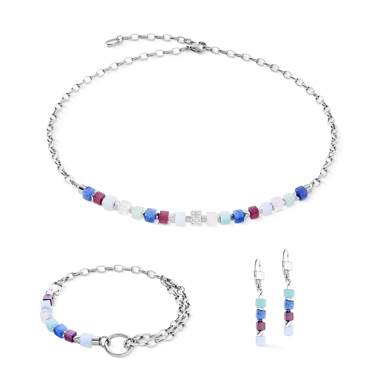 Armband Cube Mosaic Lumina silber