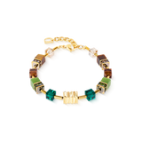 GeoCUBE® Iconic Wave Armband Forest gold
