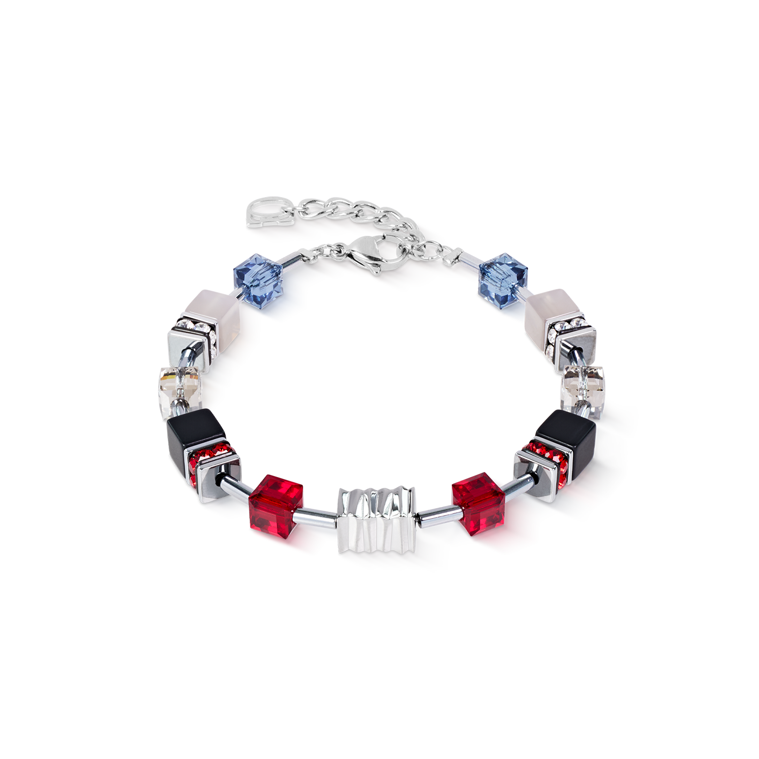 GeoCUBE® Iconic Wave Armband Urban silber