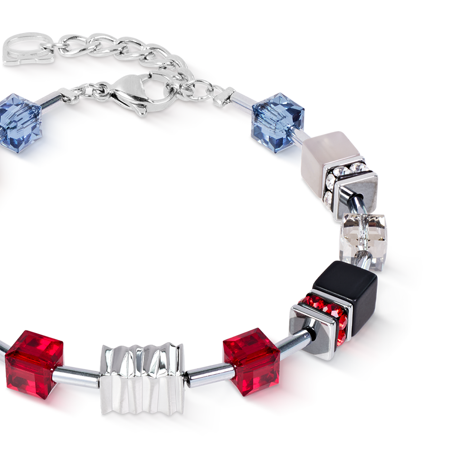 GeoCUBE® Iconic Wave Armband Urban silber
