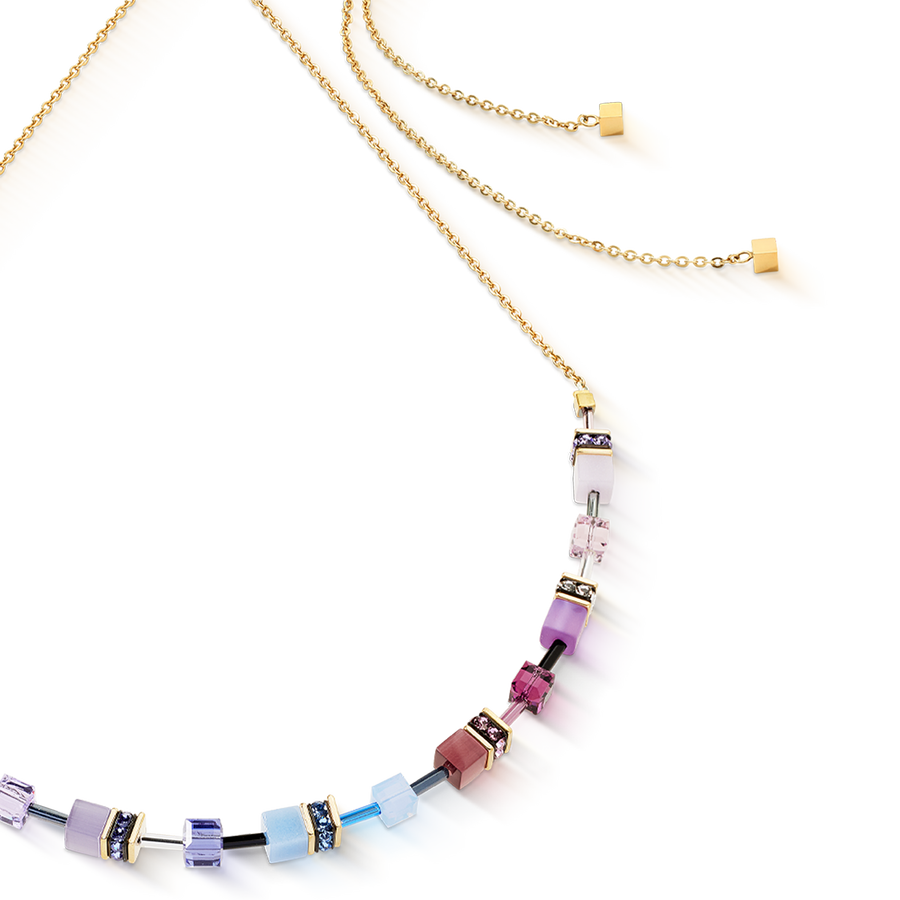 GeoCUBE® Iconic Chain Halskette Mystic Orchid gold