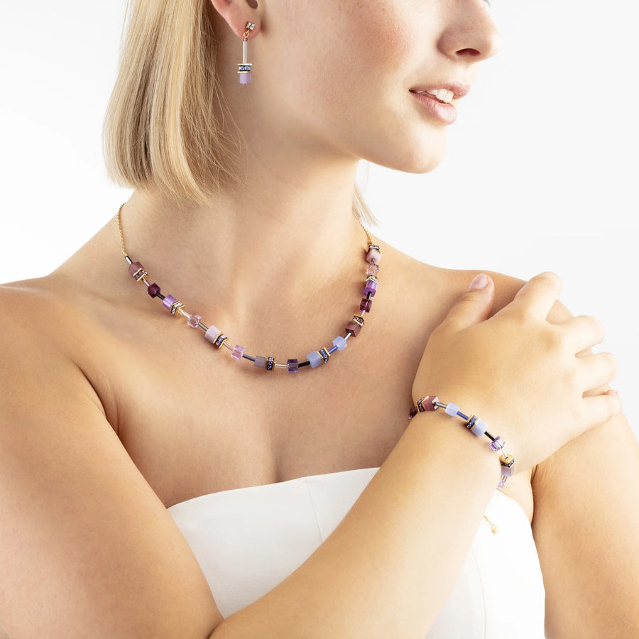 GeoCUBE® Iconic Chain Halskette Mystic Orchid gold