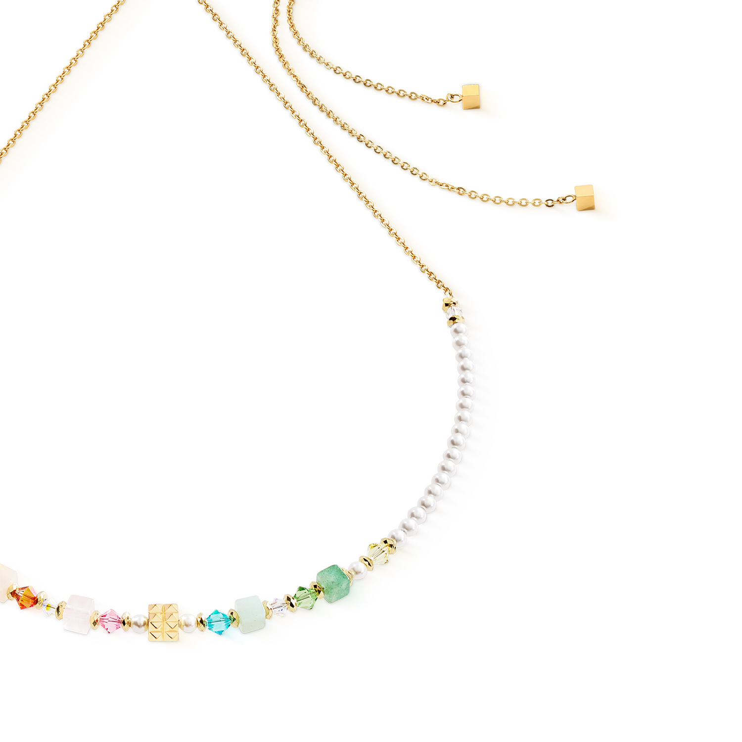 Halskette Cube Princess Fusion Blossom gold