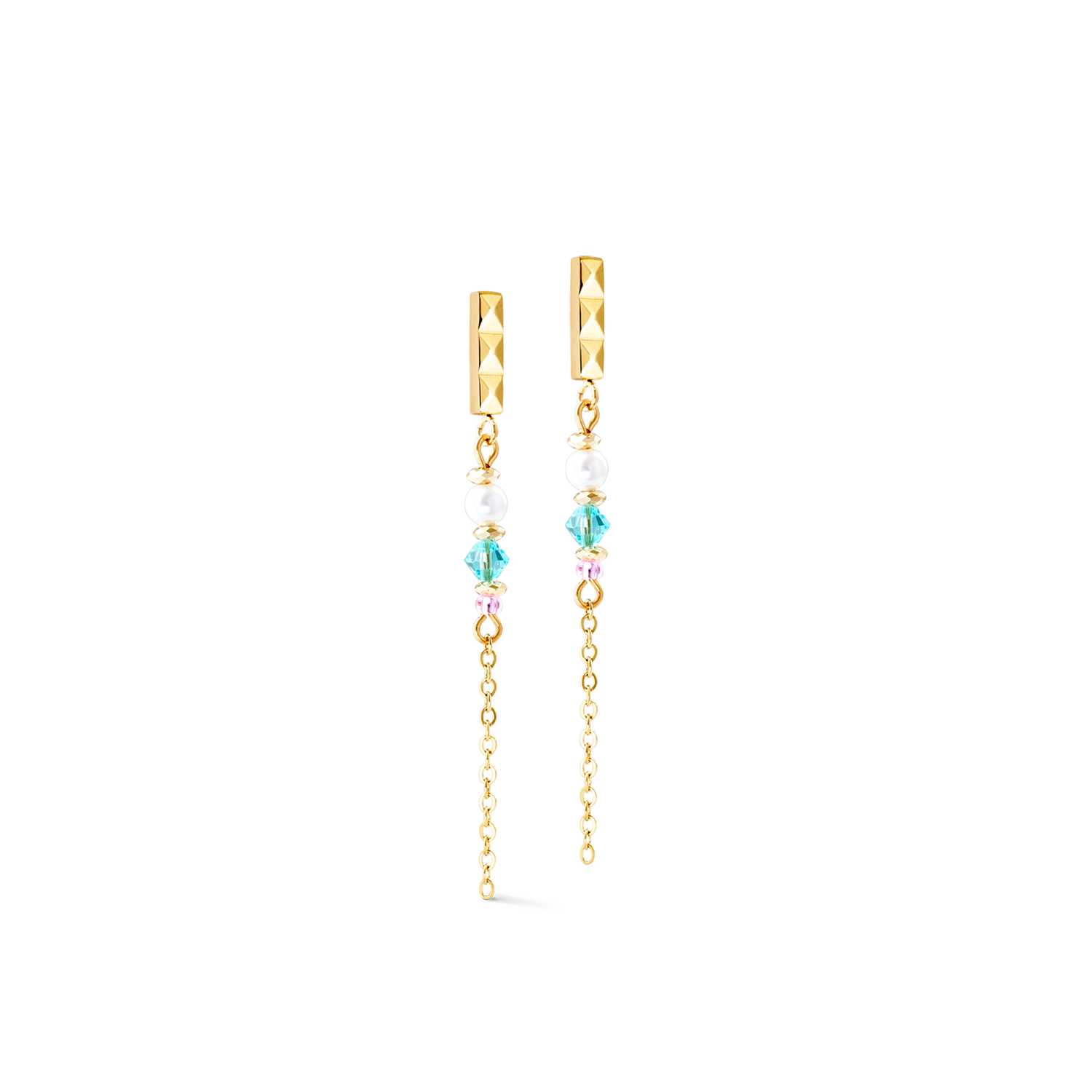 Ohrringe Cube Princess Fusion Blossom gold von COEUR DE LION