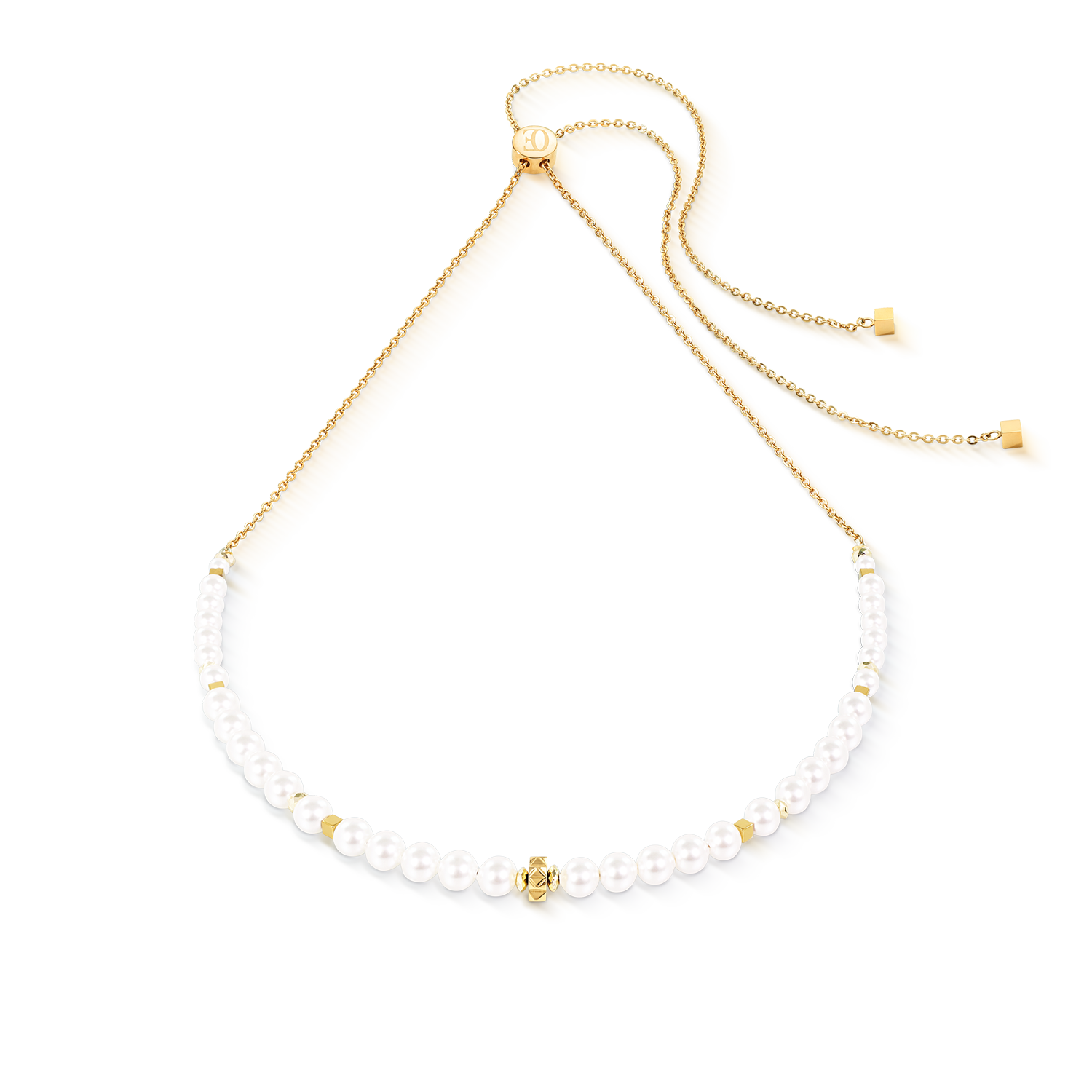 Halskette Slider Pearl Spike gold