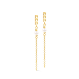 Ohrringe Slider Pearl Spike gold
