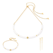 Ohrringe Slider Pearl Spike gold von COEUR DE LION – im Set mit passenden Schmuckstücken