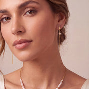 COEUR DE LION Ohrringe Slider Pearl Spike gold – am Model