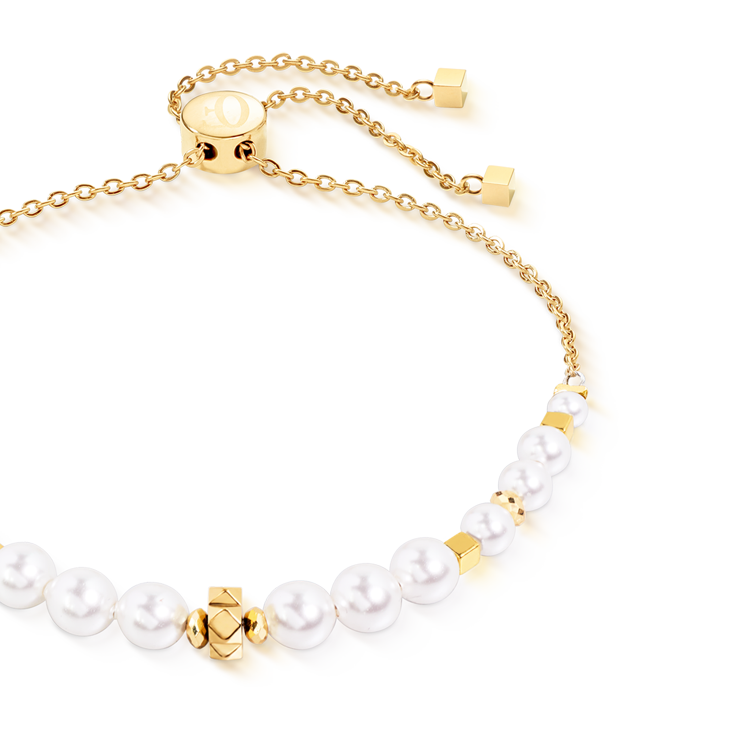 Armband Slider Pearl Spike gold