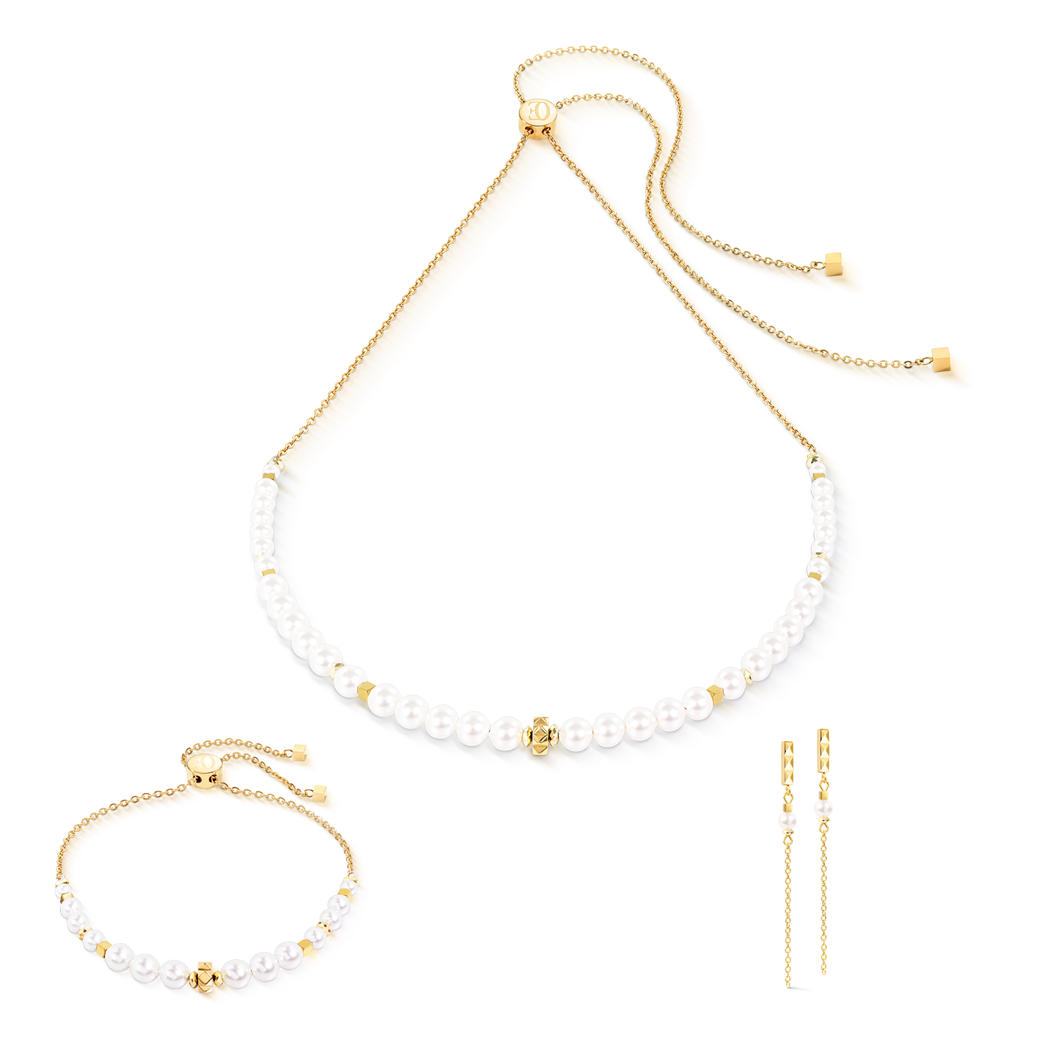Armband Slider Pearl Spike gold
