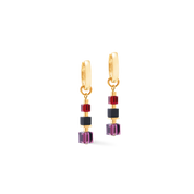 Creolen Cube Mix Precious Berry gold von COEUR DE LION