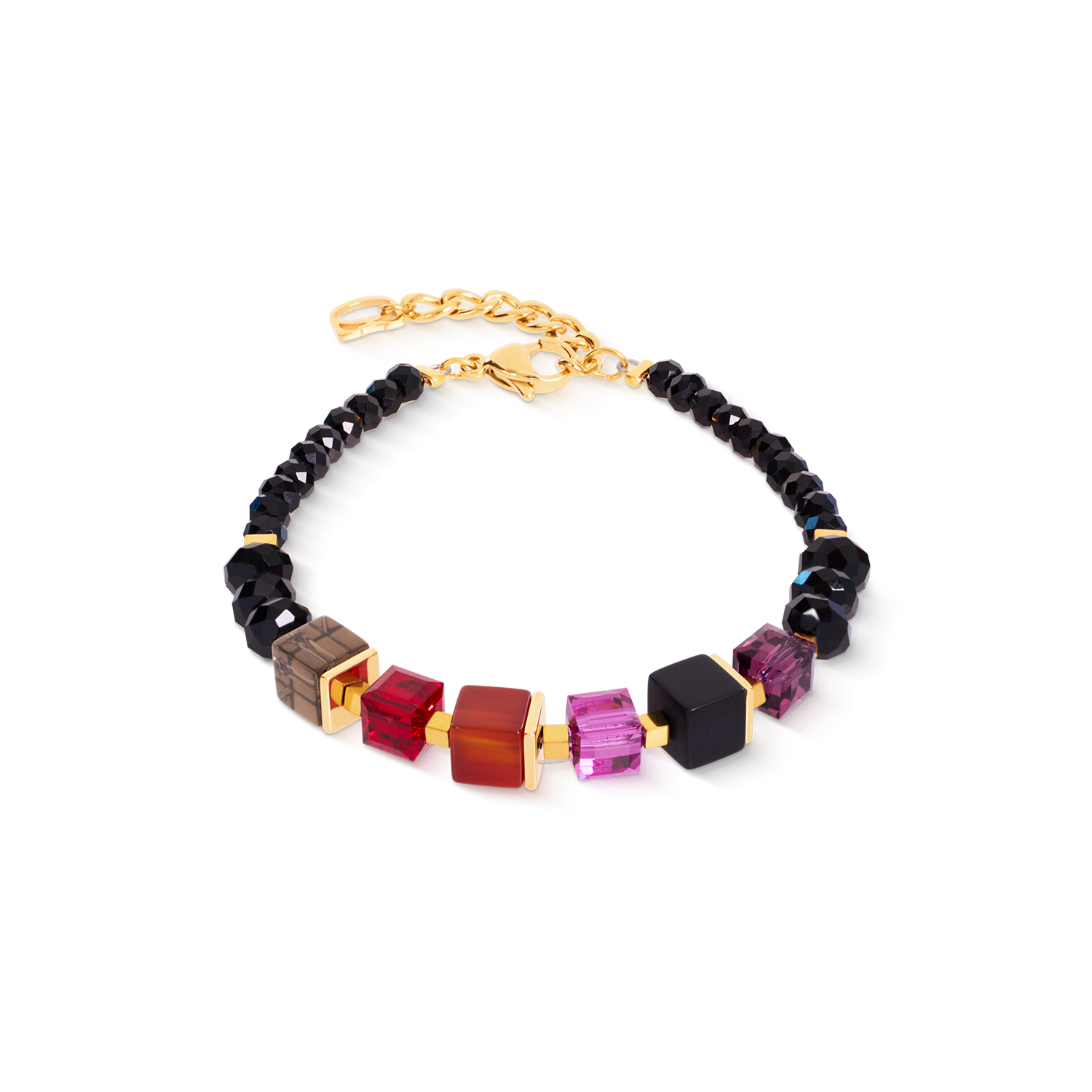 Armband Cube Mix Precious Berry gold