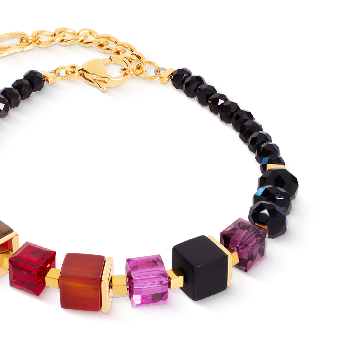 Armband Cube Mix Precious Berry gold