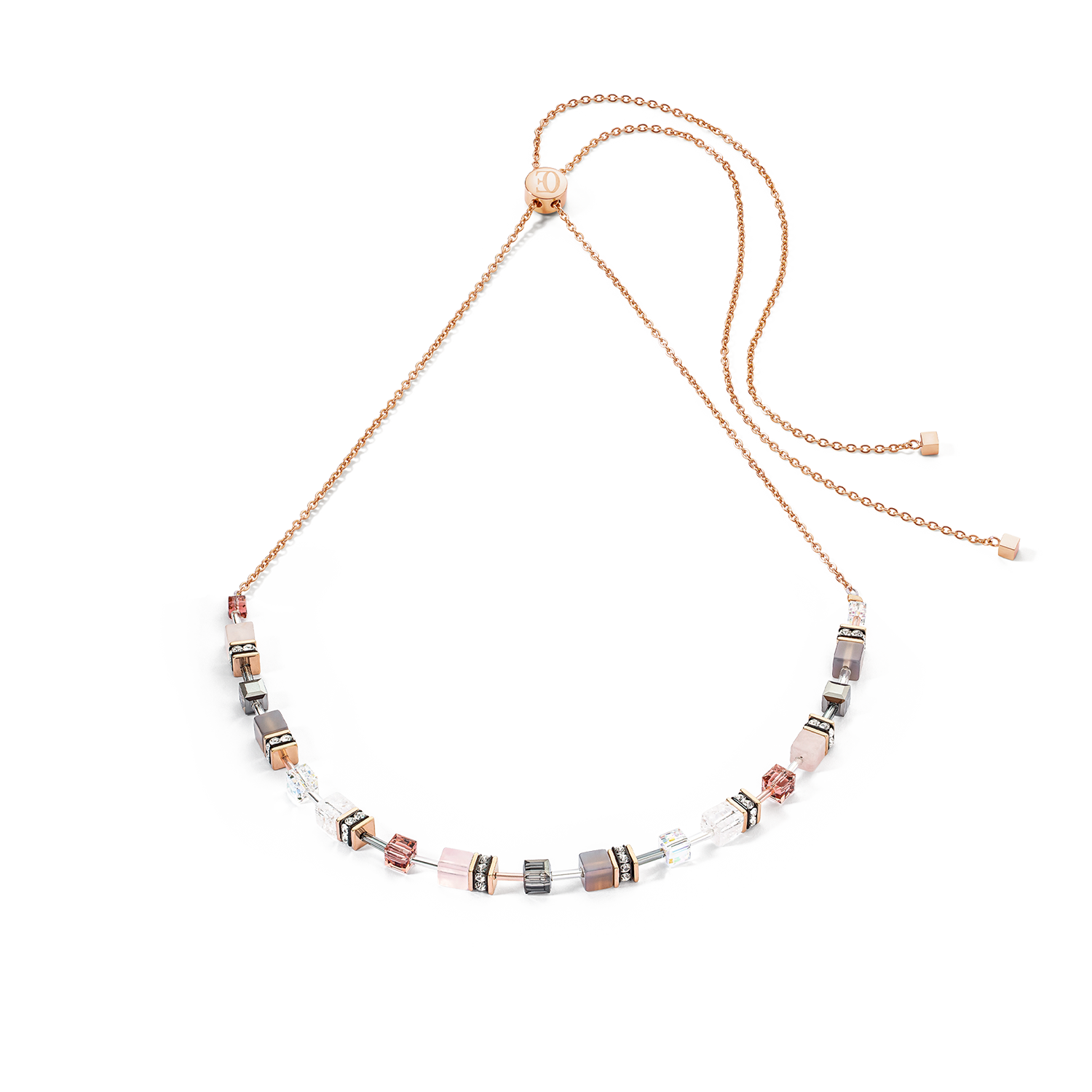 GeoCUBE® Iconic Nature Chain Halskette rosé von COEUR DE LION