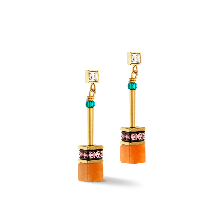 GeoCUBE® Iconic Nature Chain Ohrringe Dopamin
