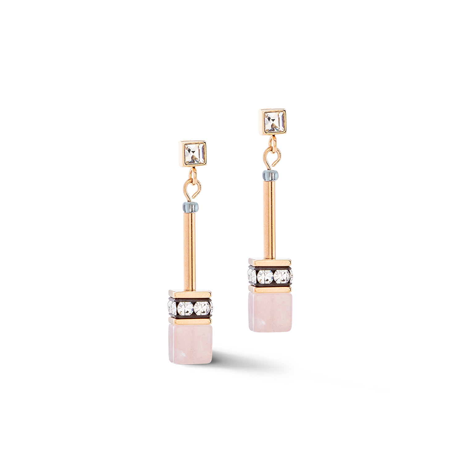 GeoCUBE® Iconic Nature Chain Ohrringe rosé