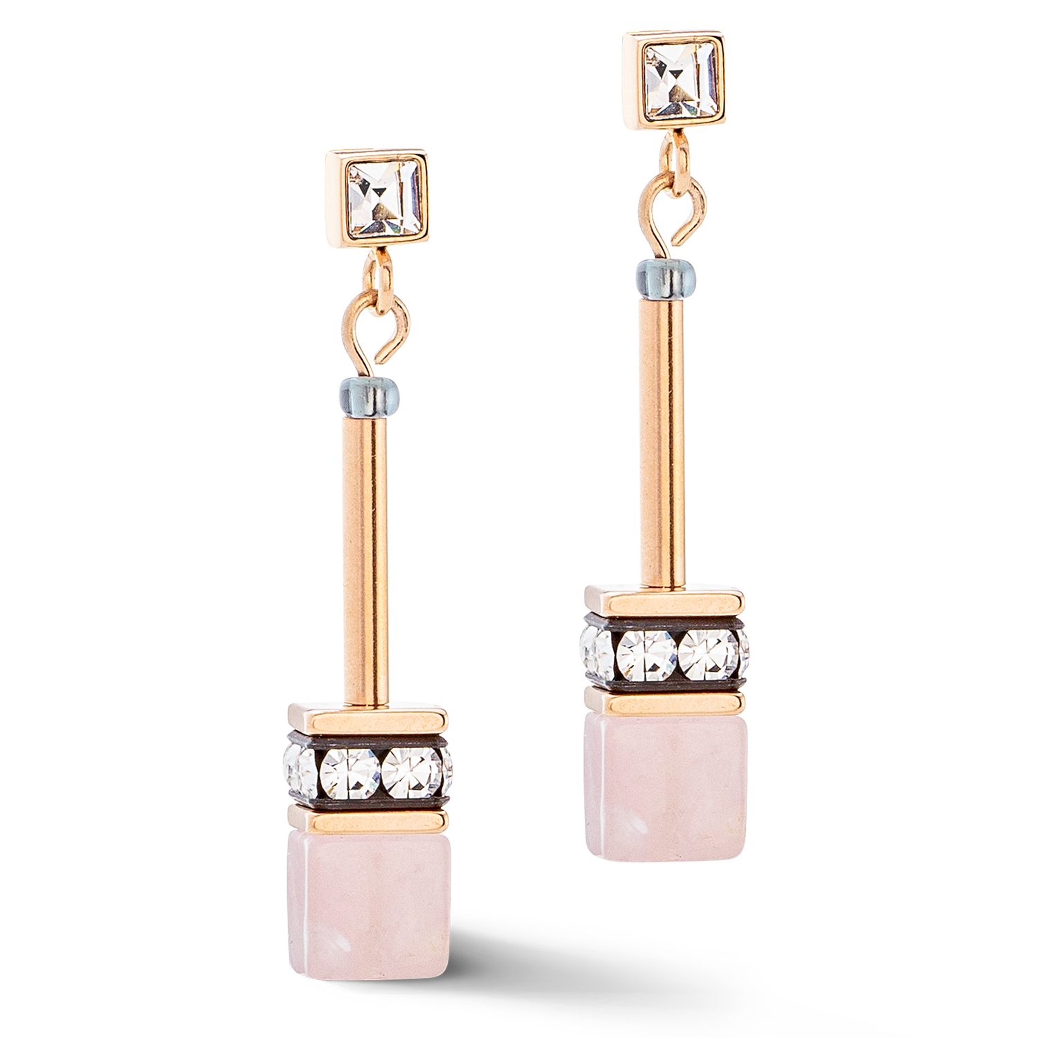 GeoCUBE® Iconic Nature Chain Ohrringe rosé
