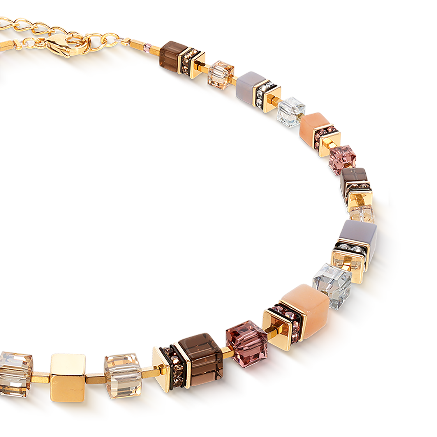 GeoCUBE® Precious Statement Halskette golden Blush