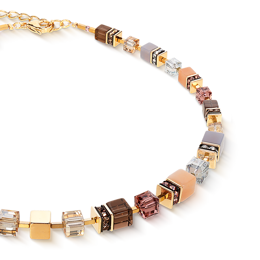 GeoCUBE® Precious Statement Halskette golden Blush