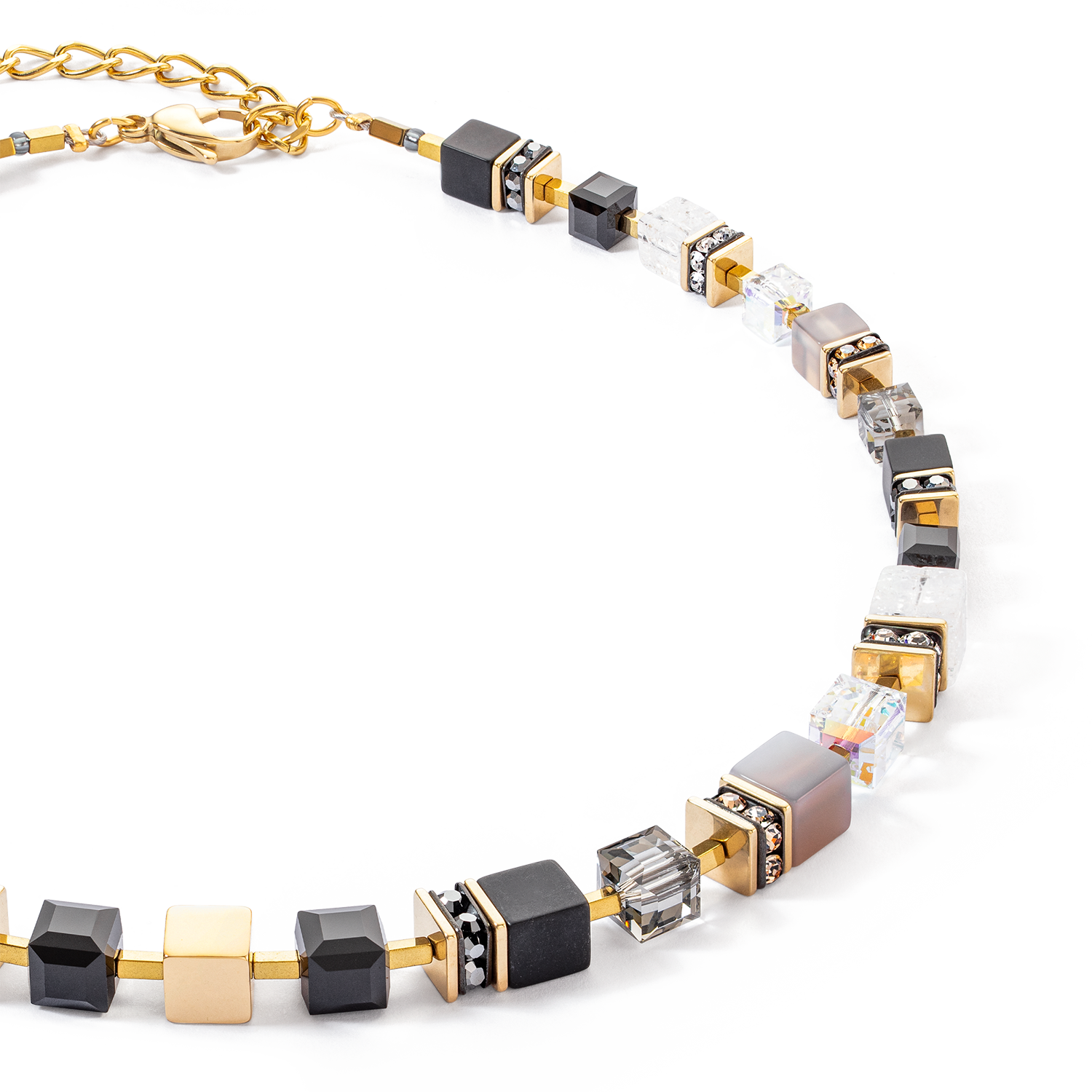 GeoCUBE® Precious Statement Halskette gold-schwarz