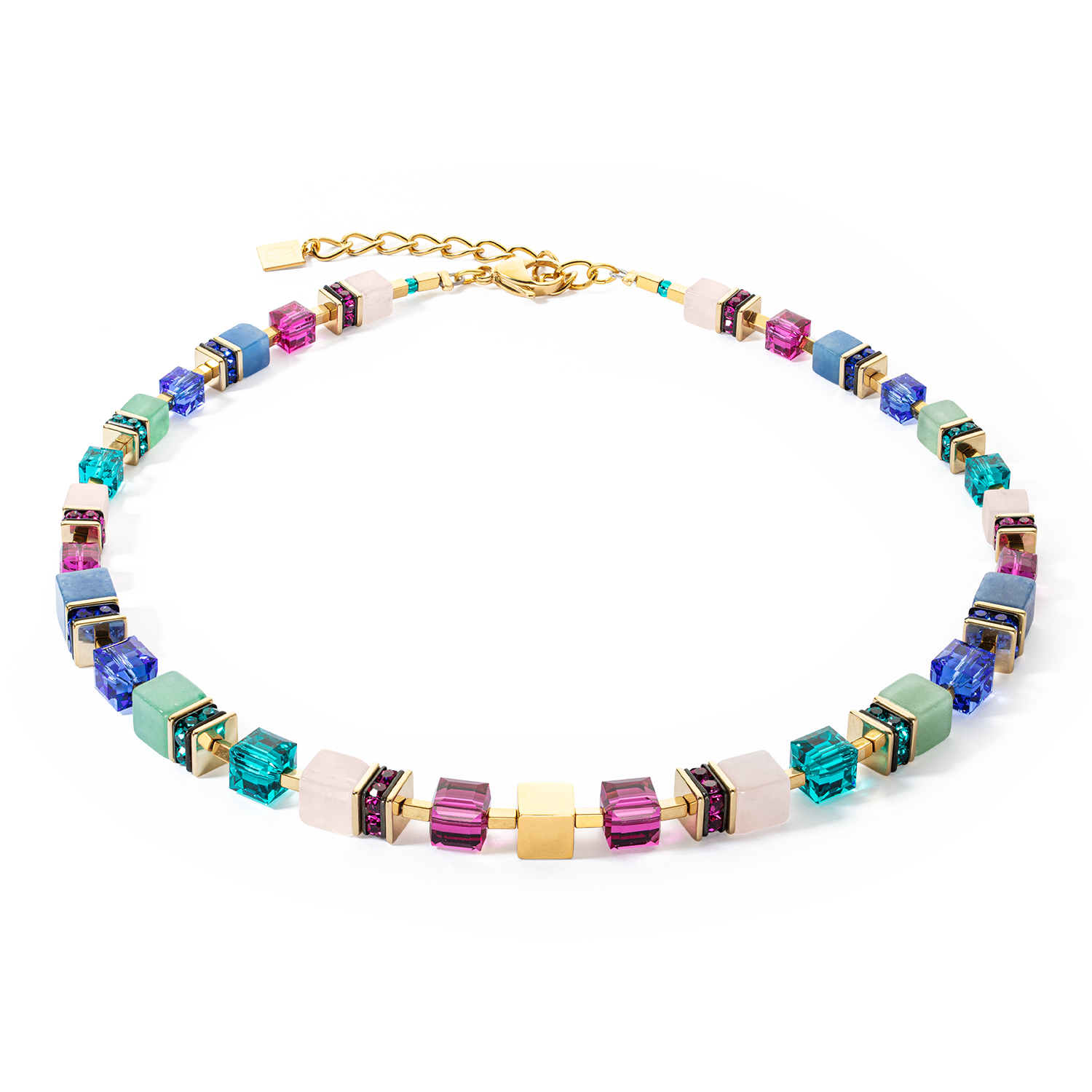 GeoCUBE® Precious Statement Halskette gold-multicolor