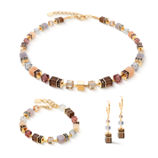 GeoCUBE® Precious Statement Ohrringe golden Blush von COEUR DE LION – im Set mit passenden Schmuckstücken