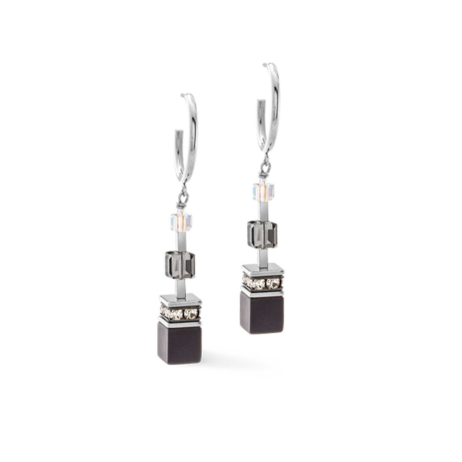 GeoCUBE® Precious Statement Ohrringe Crystal Shadow