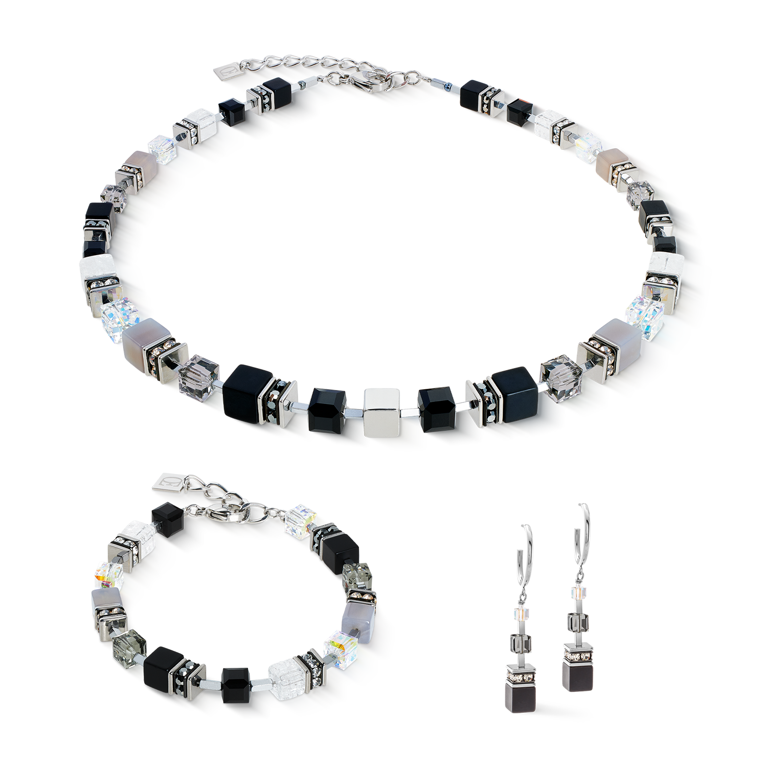 GeoCUBE® Precious Statement Ohrringe Crystal Shadow