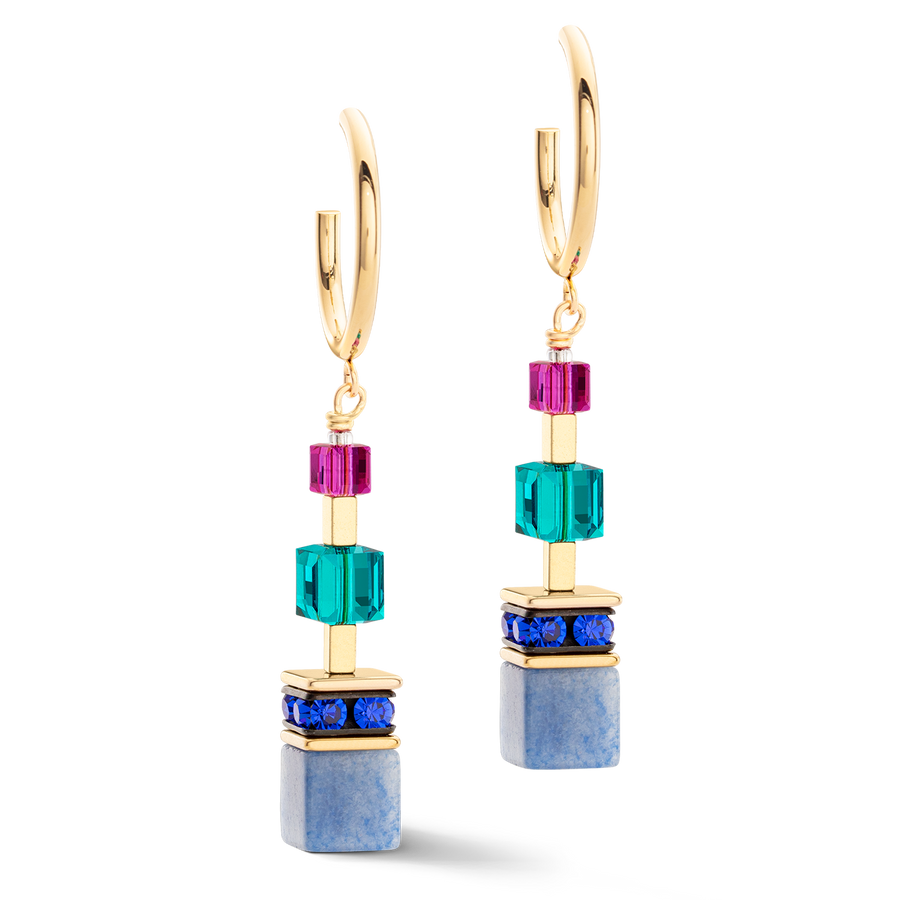 GeoCUBE® Precious Statement Ohrringe gold-multicolor