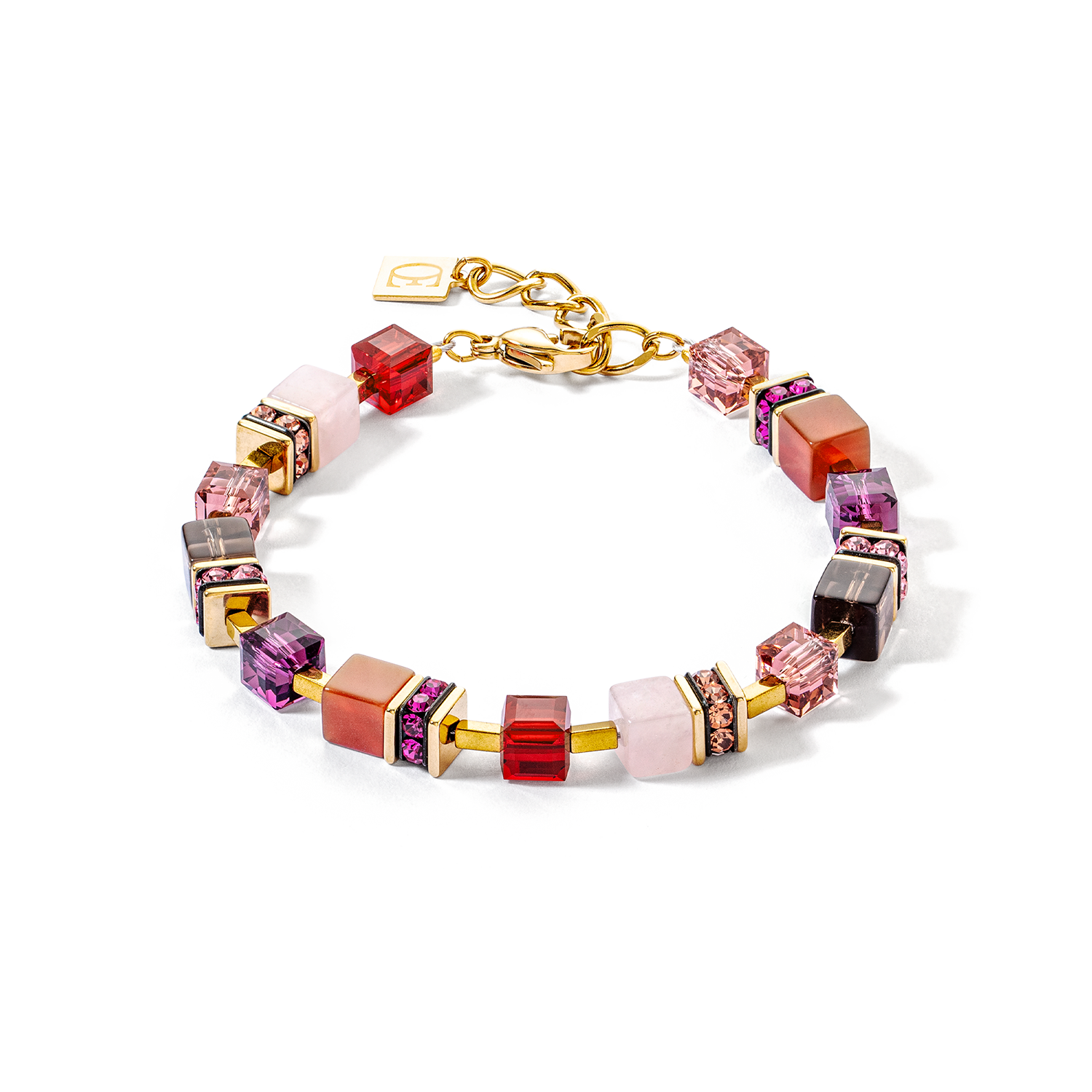 GeoCUBE® Precious Statement Armband gold-rot