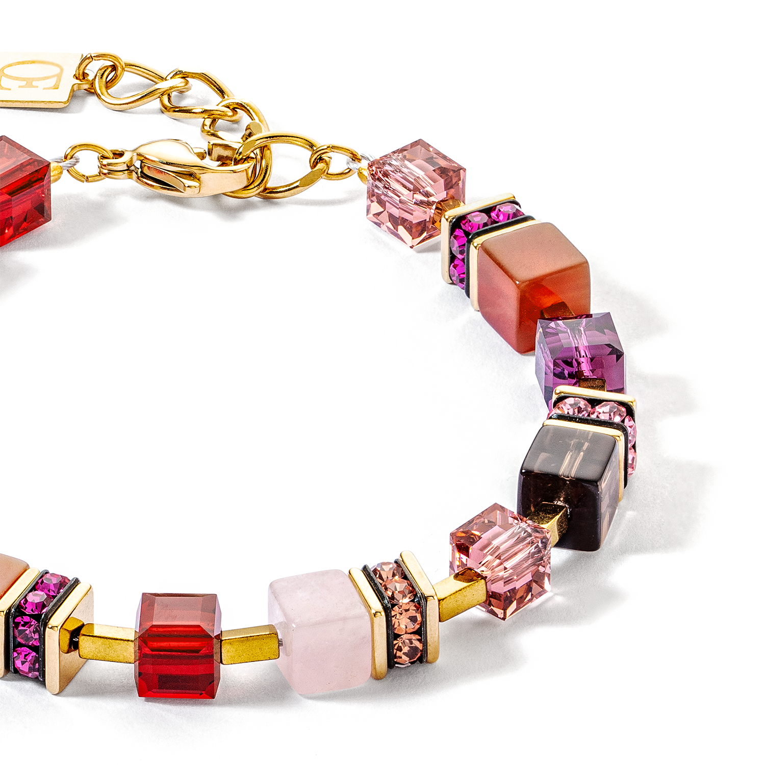 GeoCUBE® Precious Statement Armband gold-rot