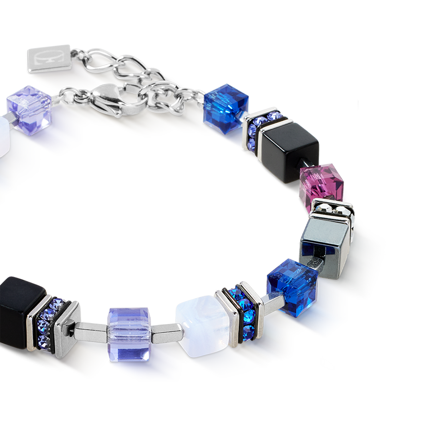GeoCUBE® Precious Statement Armband Blue Moon von COEUR DE LION – Detailaufnahme