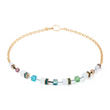 GeoCUBE® Iconic Precious Chain Halskette gold-multicolor