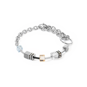 GeoCUBE® Iconic Precious Chain Armband grau-beige von COEUR DE LION
