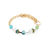 GeoCUBE® Iconic Precious Chain Armband gold-multicolor