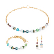 GeoCUBE® Iconic Precious Chain Armband gold-multicolor von COEUR DE LION – im Set mit passenden Schmuckstücken