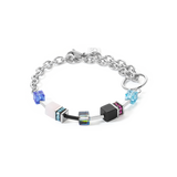 GeoCUBE® Iconic Precious Chain Armband silber-multicolor